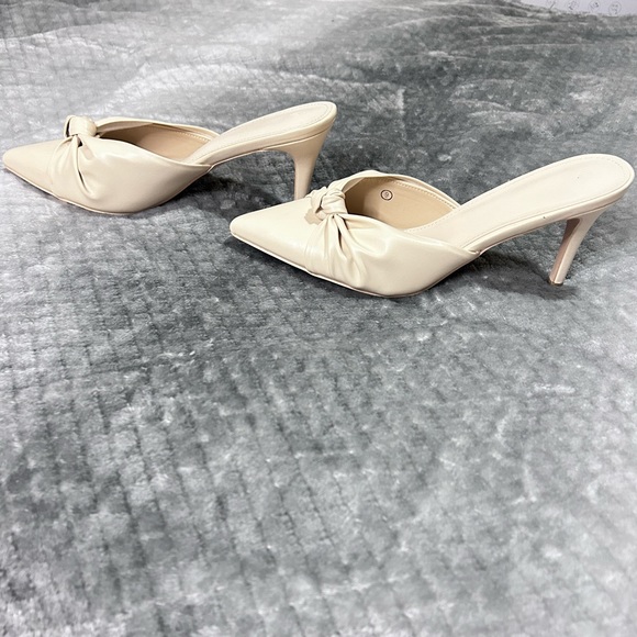 POINTED KNOT STILETTO MULES - Picture 3 of 8